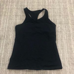 Black Zyia activewear tank with built in bra